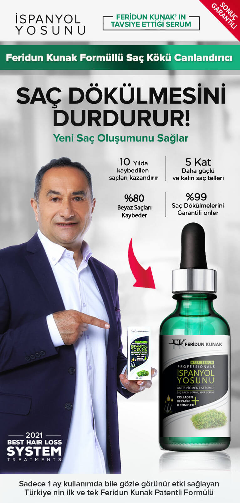 Dr. Feridun Kunak saç serumu yorumları